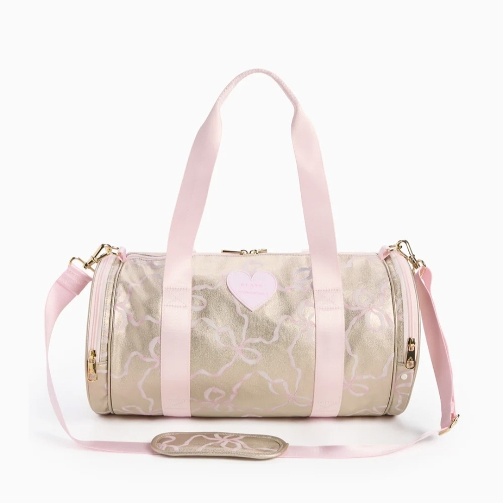 STATE x LoveShackFancy Felix Duffle in Metallic | Fresh Powder NWT